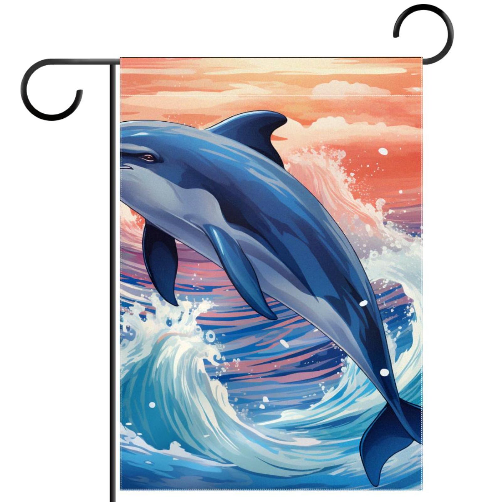 Dolphin Pattern Garden Banners Outdoor Flags for All Seasons