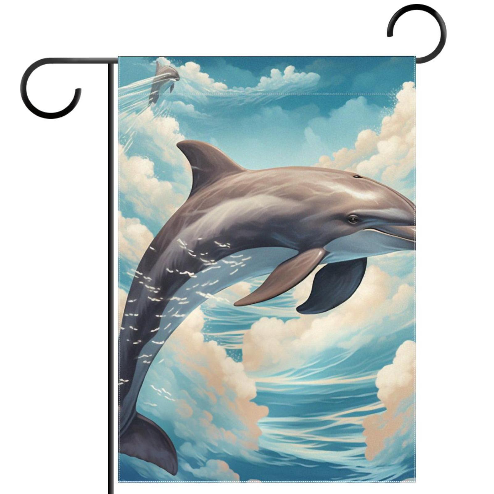 Dolphin Pattern Garden Banners Outdoor Flags for All Seasons
