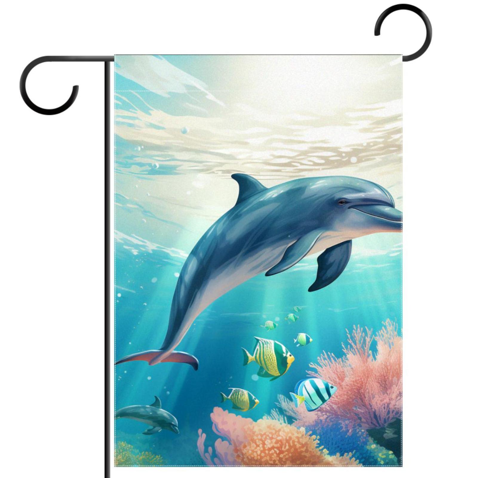 Dolphin Pattern Garden Banners Outdoor Flags for All Seasons