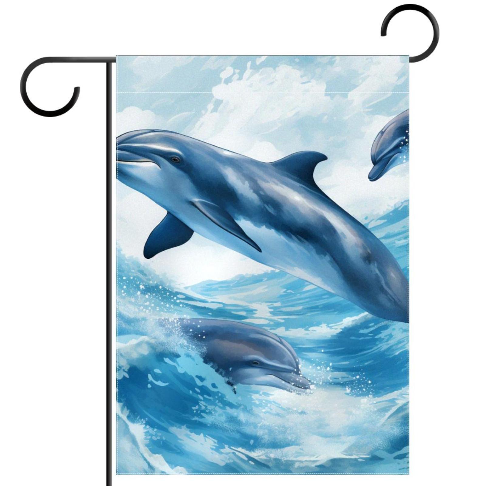 Dolphin Pattern Garden Banners Outdoor Flags for All Seasons