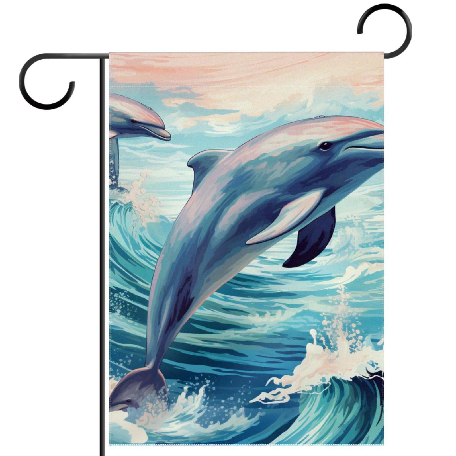 Dolphin Pattern Garden Banners Outdoor Flags for All Seasons