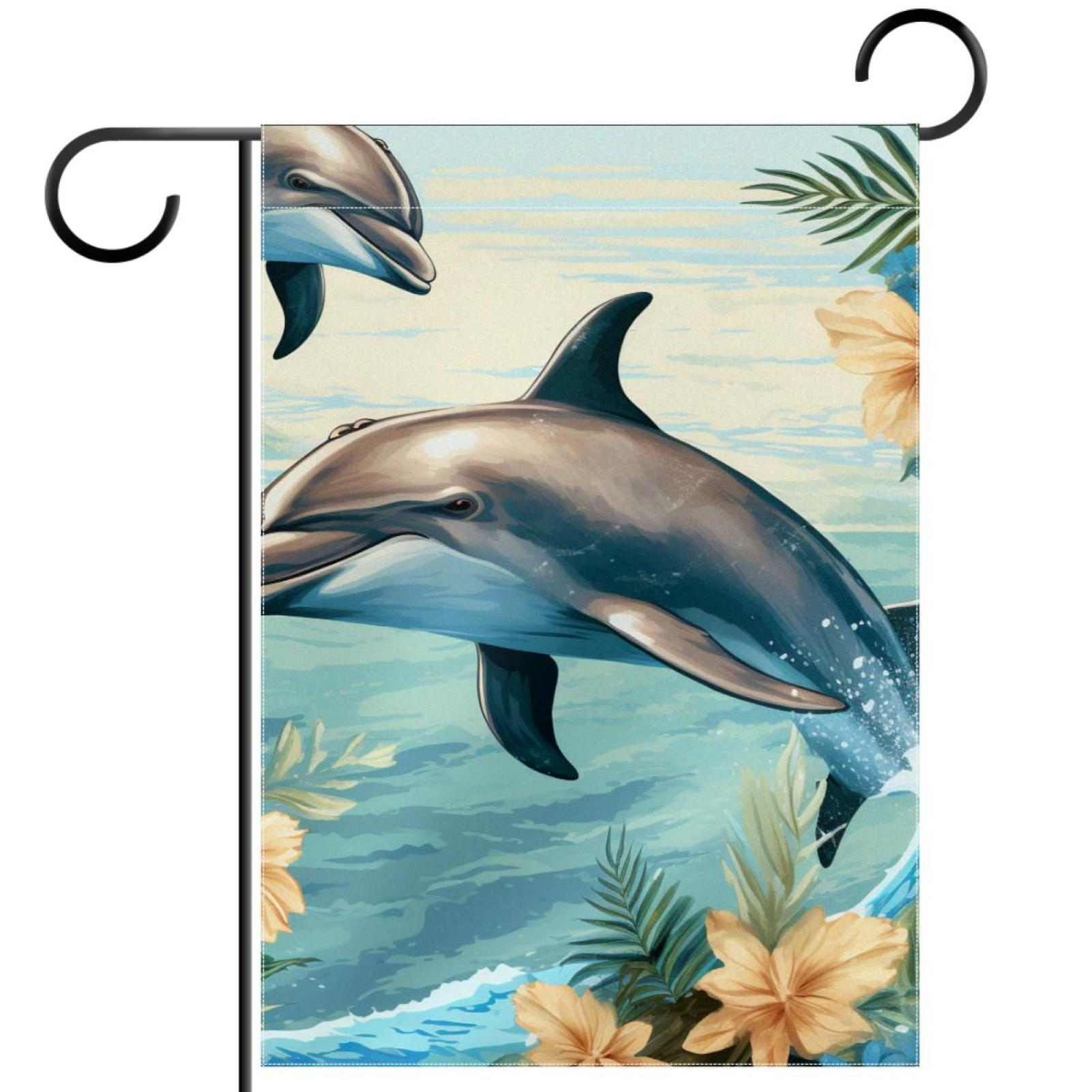 Dolphin Pattern Garden Banners Outdoor Flags for All Seasons