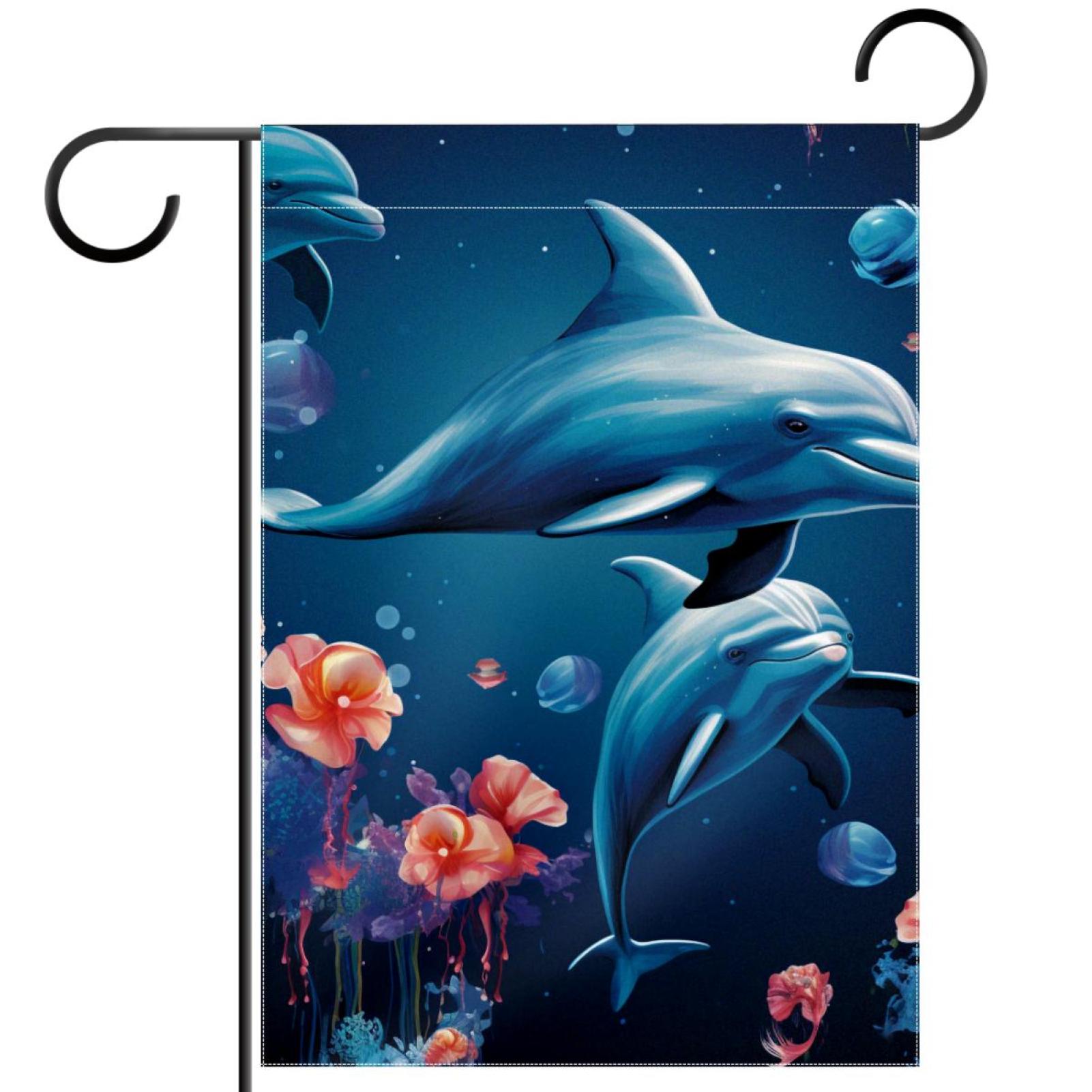 Dolphin Pattern Garden Banners Outdoor Flags for All Seasons