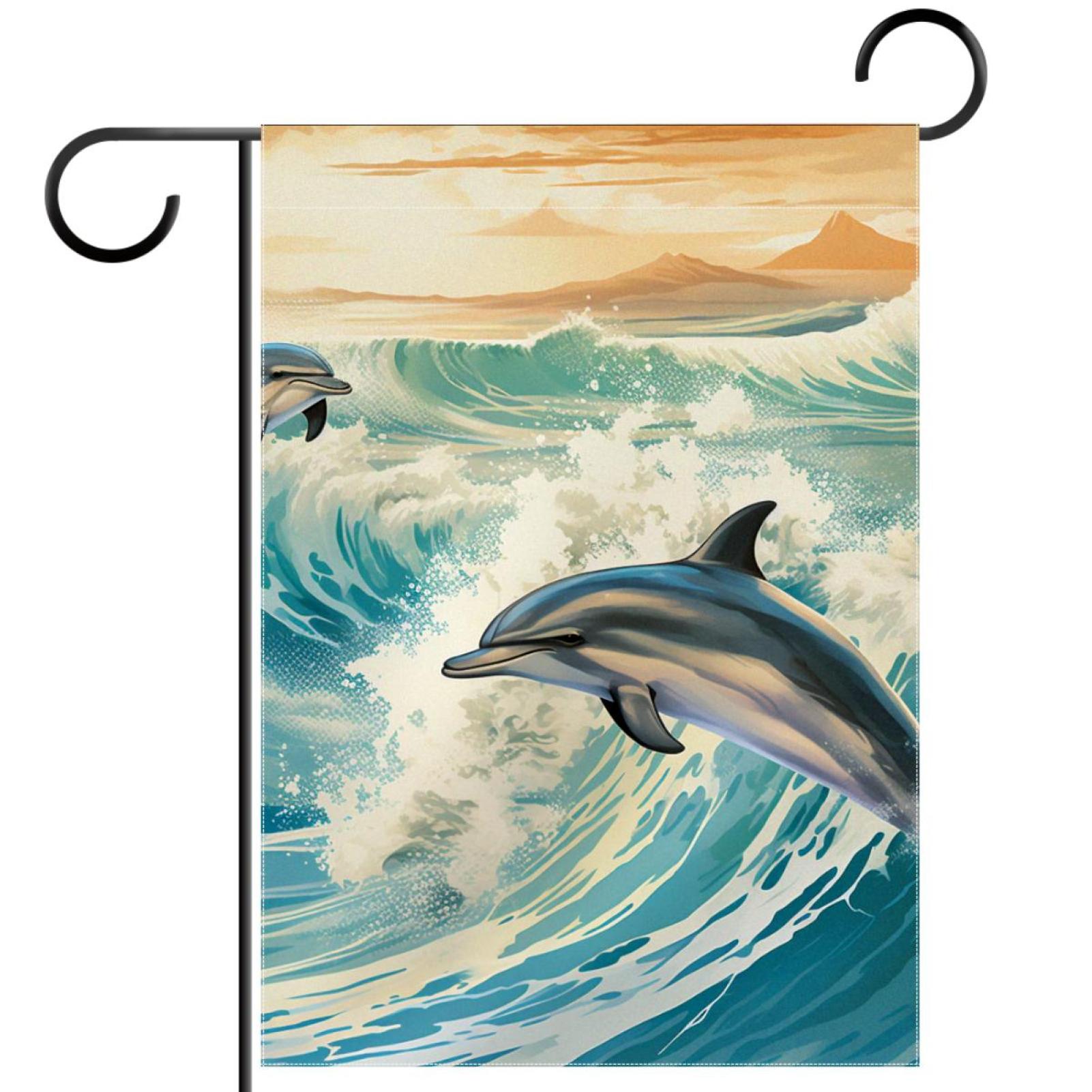 Dolphin Pattern Garden Banners Outdoor Flags for All Seasons