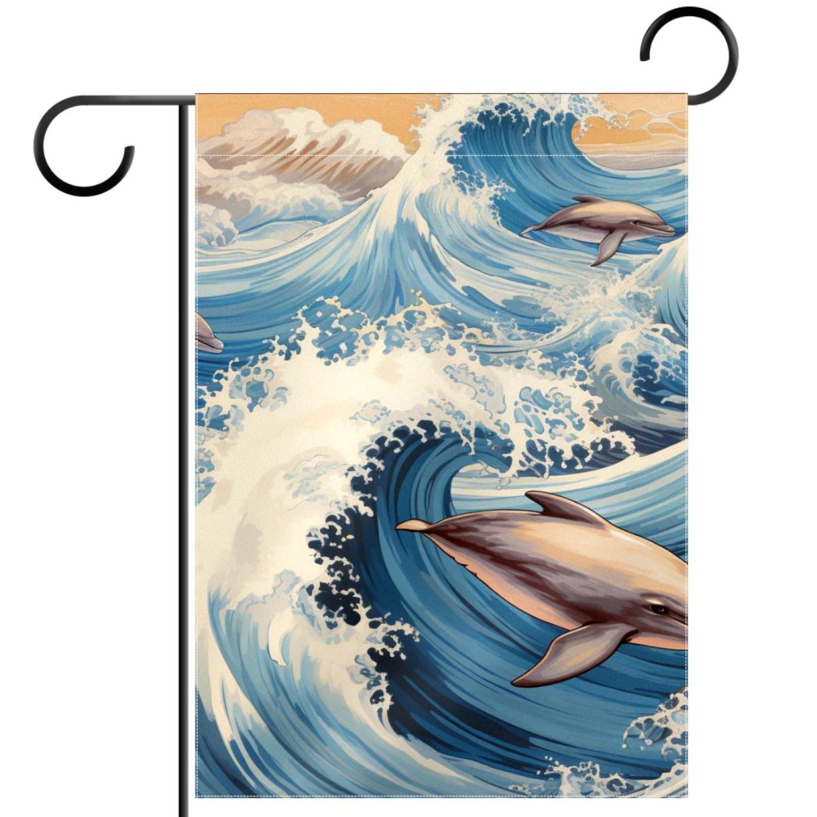 Dolphin Pattern Garden Banners Outdoor Flags for All Seasons