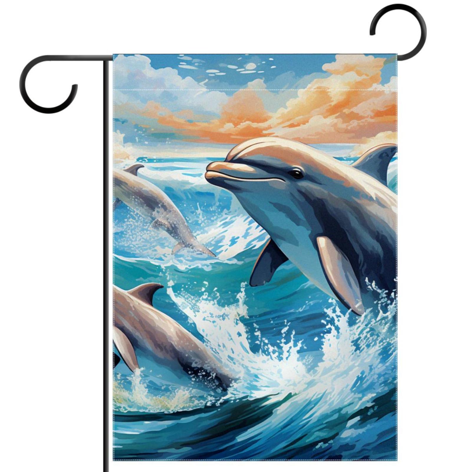 Dolphin Pattern Garden Banners Outdoor Flags for All Seasons