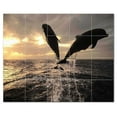 thumbnail image 1 of Dolphin Picture Ceramic Tile Mural Kitchen Backsplash Bathroom Shower, 404719-S5, 1 of 3