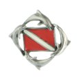 thumbnail image 1 of Dolphin Pin, Sea Life Pin, Scuba Diver Pins, High Quality Divers Pewter Pin, 1 of 7