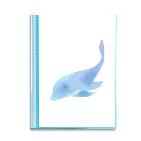 Dolphin Porpoise Animation Icon Book Sheet Protectors Portfolio Binder Folder