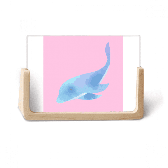 Dolphin Porpoise Animation Icon Photo Wooden Photo Frame Tabletop Display
