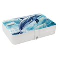 thumbnail image 1 of Dolphin Portable PU Leather Travel Jewelry Display Case Organizer Box, 1 of 6