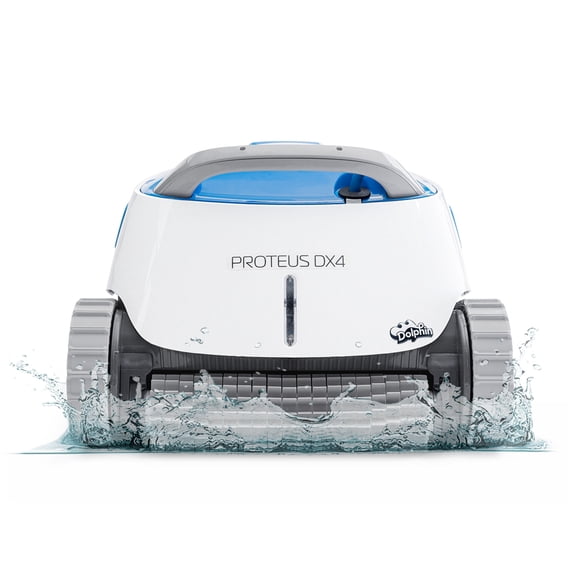 Dolphin Proteus DX4 Plus Automatic Robotic Pool Cleaner Ideal for Pools up to 33 FT, Wall & Sun-ledge Scrubbing, Top-Load Filter 99996290-DX4