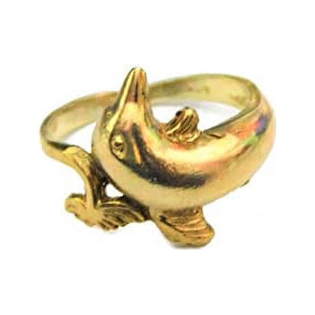 Dolphin Ring 14k Solid Yellow Gold!!