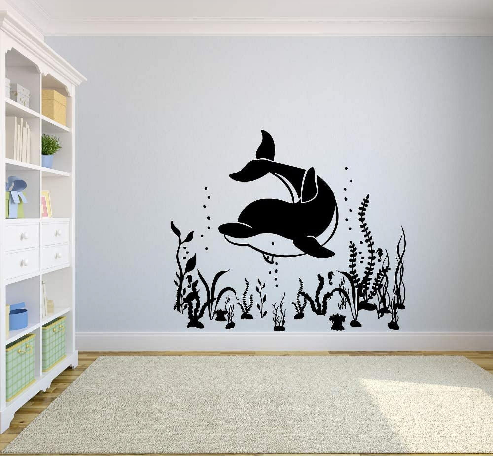 Home Decor Fishing Kids Room Bass Fish Fishing Interior Wallpaper Coffee  Wall Decals Decor Vinyl Sticker IR0919