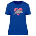 thumbnail image 1 of Dolphin Silhouette In A Heart T-Shirt Women -Image by Shutterstock, Female XX-Large, 1 of 2