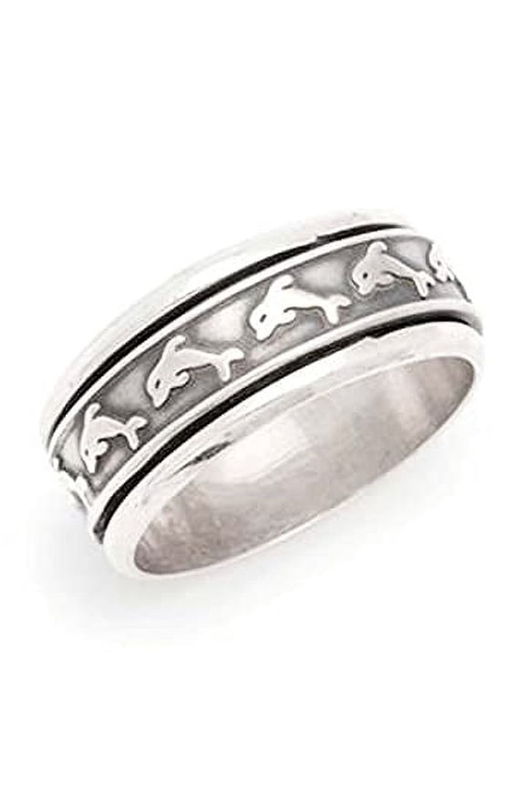 Dolphin Spinner Ring, Spinner Ring, 925 Sterling Silver, Anxiety Ring, Meditation Ring, Spinning Ring, Women Ring, Gift for Her, Fish Spinner Ring,