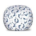 thumbnail image 1 of Dolphin Storage Toy Bag Chair, Nautical Themed Simple Pattern with Playful Big Fish Round Motif, Stuffed Animal Organizer Washable Bag, Small Size, Cobalt Blue Night Blue, by Ambesonne, 1 of 3