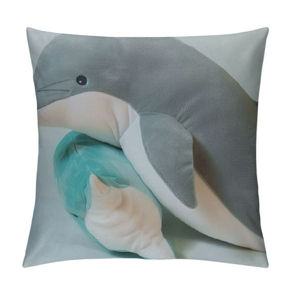Dolphin Stuffed Animals Plush Toy, Giant Dolphin Plush Pillow Soft Whale Hugging Pillow Whale Sleeping Pillow for Children Girls