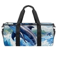 thumbnail image 1 of Dolphin Swim Bag, Sports Bag, Travel Bag, Yoga Bag - 17.7 inch Size with Interior Zipper Pocket and Large Capacity, 1 of 6