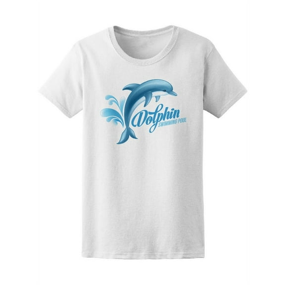 Dolphin Swimming Pool T-Shirt Women -Image by Shutterstock, Female x-Large