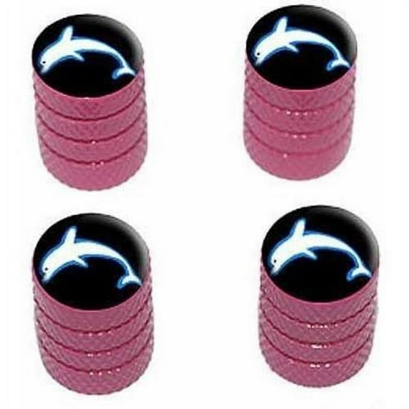 Dolphin Tire Rim Wheel Aluminum Valve Stem Caps, Multiple Colors