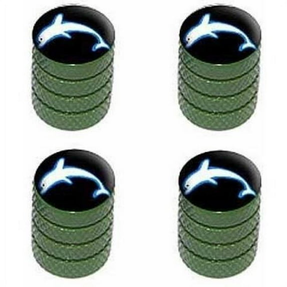 Dolphin Tire Rim Wheel Aluminum Valve Stem Caps, Multiple Colors