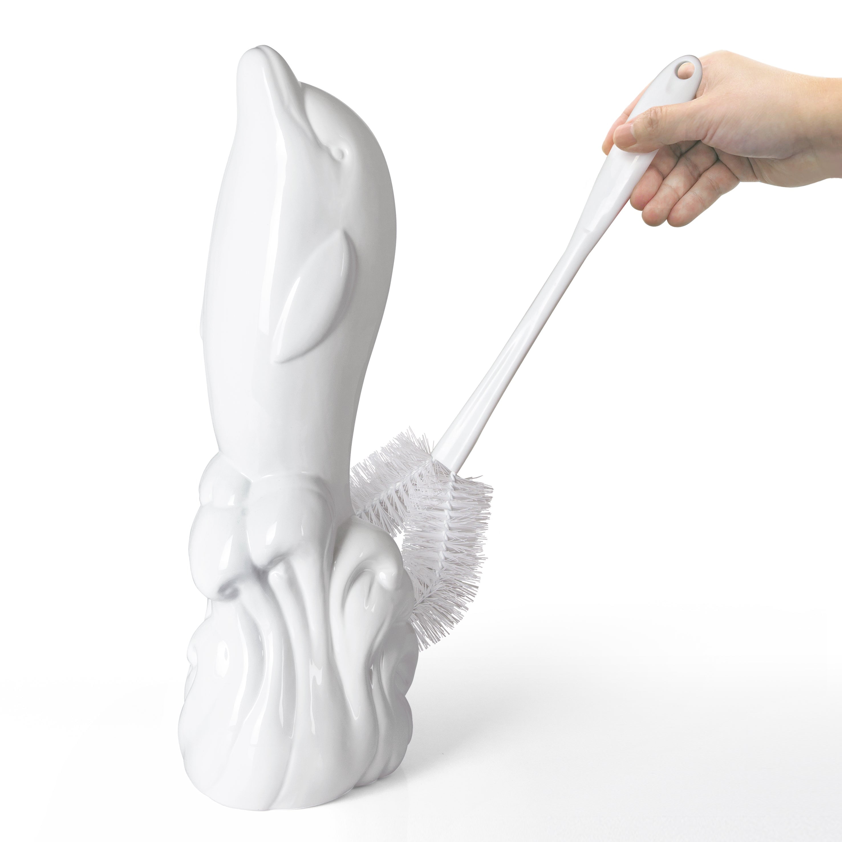 Allure Home Creation Dolphin Toilet Brush Holder and Brush Set - Toilet BrushHolder & Brush