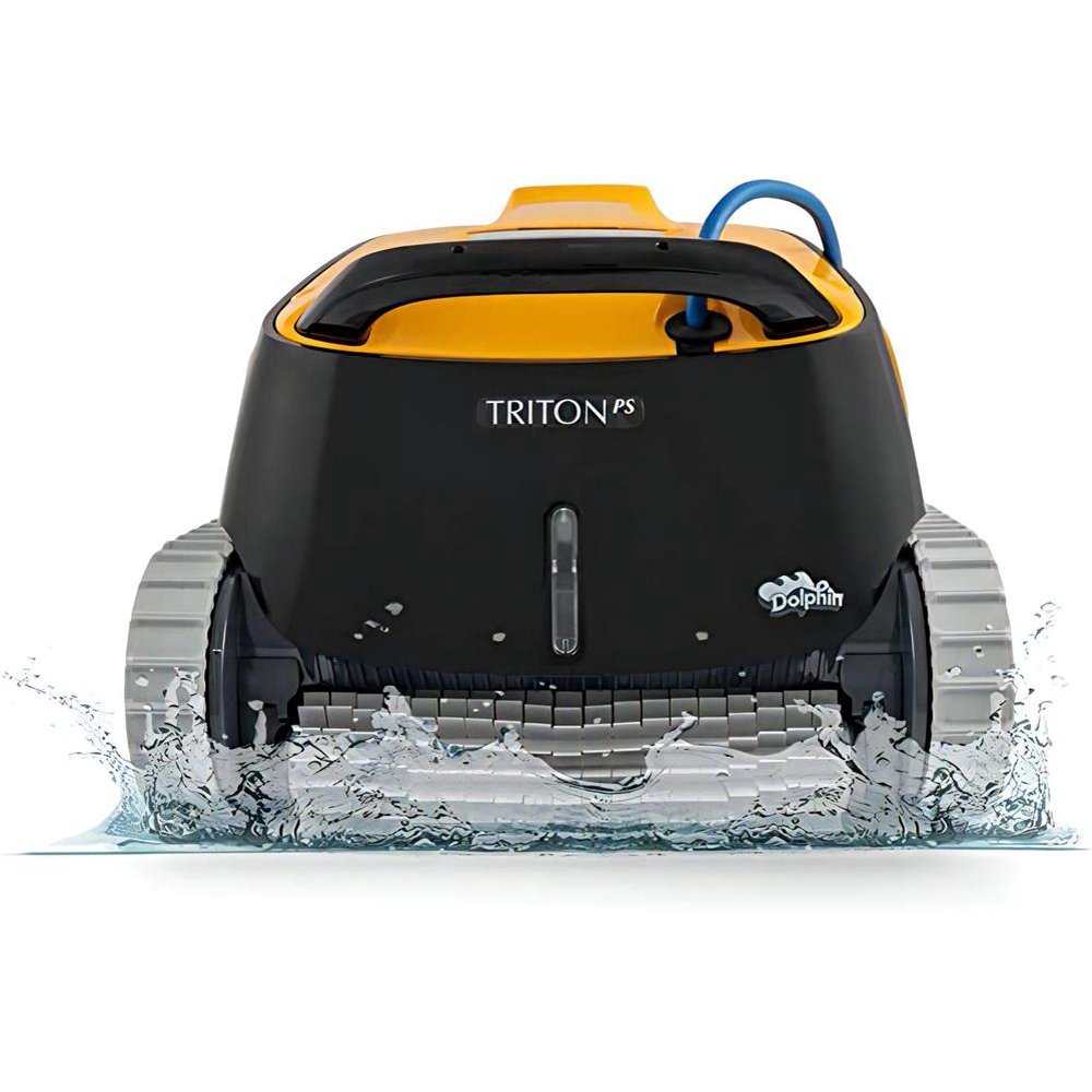 Dolphin Triton PS Automatic Robotic Pool Cleaner with Extra-Large Filter Basket and Superior Scrubbing Power, Ideal for In-ground Swimming Pools up to 50 Feet - image 1 of 8