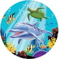 Dolphin Under the Sea Edible Cake Topper Image Cupcakes Ocean Baby
