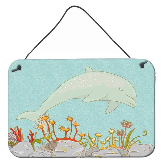 Dolphin Underwater Scene Wall Or Door Hanging Prints - Multi Colored - 8 x 12 in.