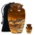 thumbnail image 1 of Dolphin Urns for Human Ashes Adult Man, Mini Cremation Urn for Ashes for Women, Large Funeral Urn for Ashes, Burial Urns for Adult Human Ashes(Size - 10inch 1Pcs, 3inch 1Pcs), 1 of 1