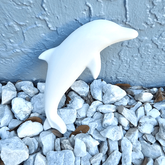 Dolphin Wall Plaque 5.5" IN STOCK Ceramic Bisque Ready To Paint Pottery