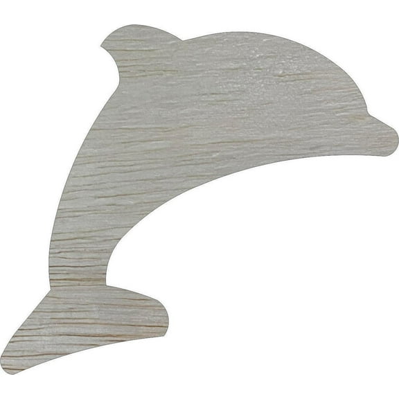 Dolphin Wooden Craft Shape, 12'' Unfinished Wood Cutout