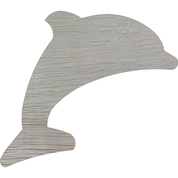Dolphin Wooden Craft Shape, 4'' Unfinished Wood Cutout