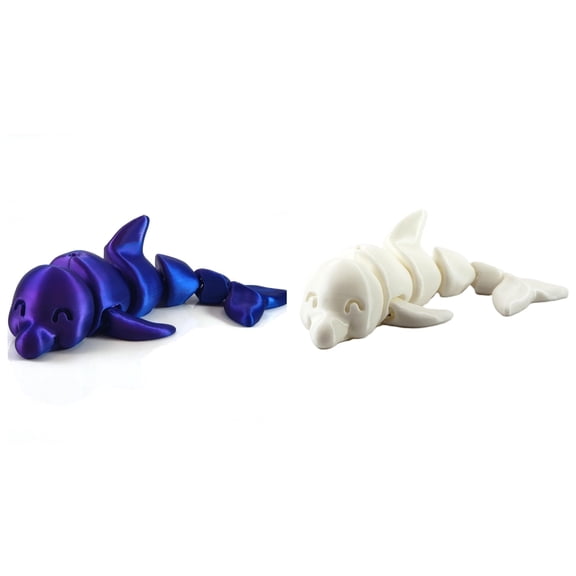 Dolphin set 3D printed movable decoration statue office decoration