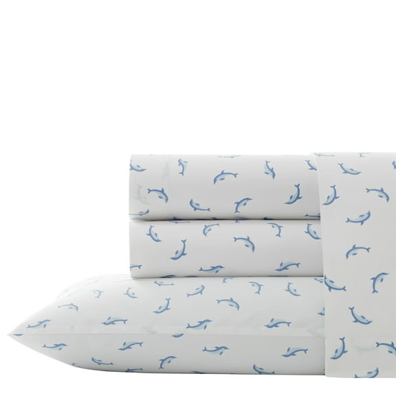Dolphins Blue Sheet Set, Twin