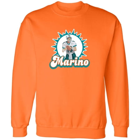 Dolphins Dan Marino Logo Crew Neck Sweatshirt