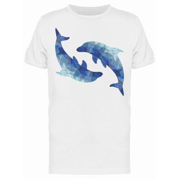 Dolphins In Polygons T-Shirt Men -Image by Shutterstock, Male Large