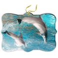 thumbnail image 1 of Dolphins Jumping in Water - for Car Interior Rear View Mirror Hanger Car Accessories Interior Decoration Hanging Ornament Fancy Christmas Tree Ornament for Christmas, 1 of 1