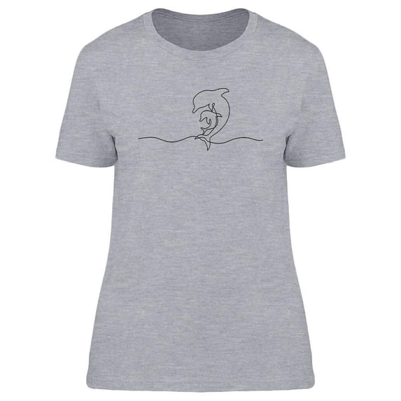 Dolphins Playing In The Sea T-Shirt Women -Image by Shutterstock, Female Medium