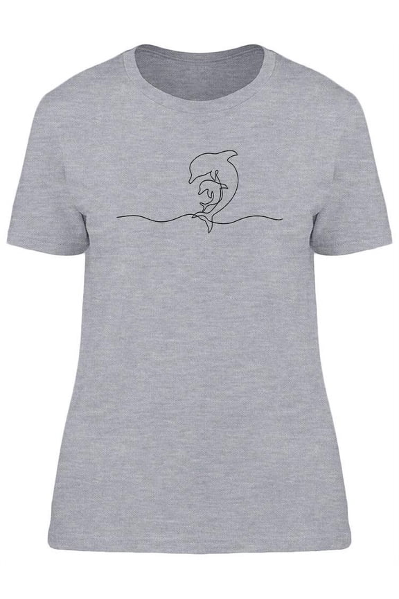 Dolphins Playing In The Sea T-Shirt Women -Image by Shutterstock, Female Medium