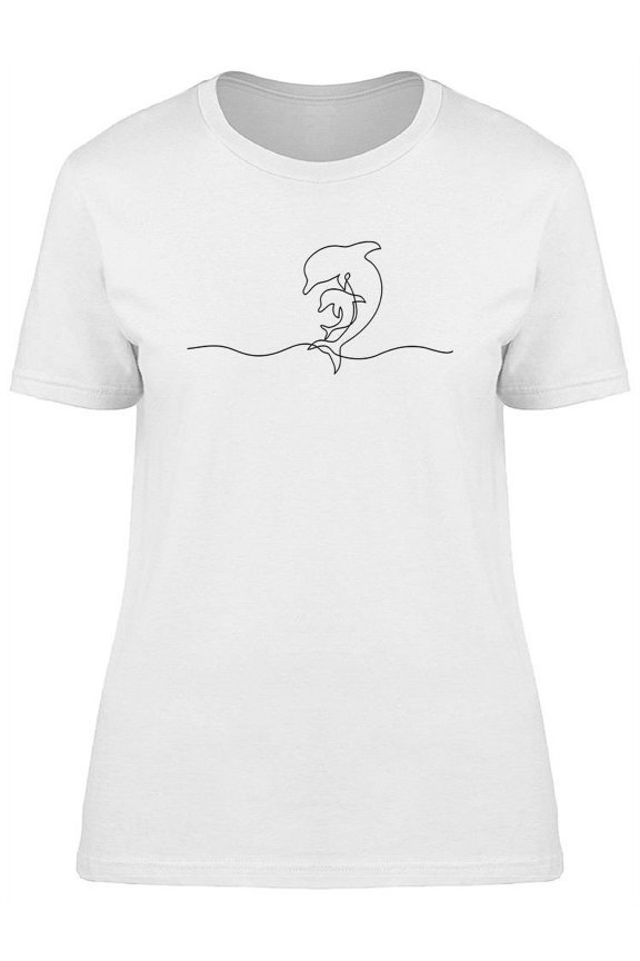 Dolphins Playing In The Sea T-Shirt Women -Image by Shutterstock, Female Small