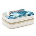 thumbnail image 1 of Dolphins Portable Velvet Jewelry Stand Organizer Box with Removable Compartment - Gift, Jewelry Display, 1 of 7