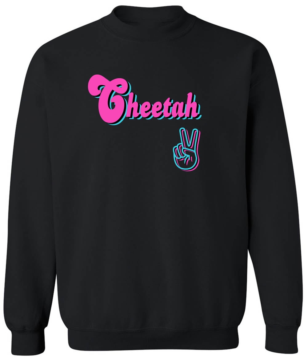 cheetah crew neck
