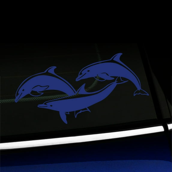 Dolphins - Vinyl Car Decal - Choose Color - [KING BLUE]
