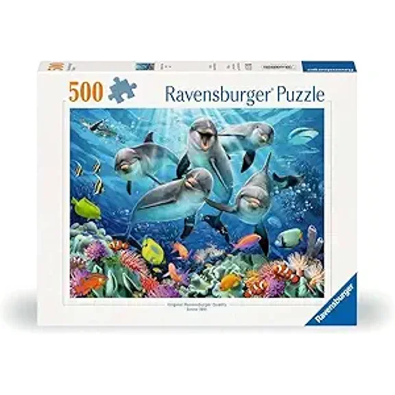 Dolphins in the Coral Reef 500 Pc Puzzle