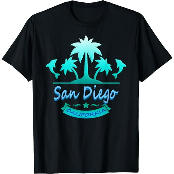 Dolphins with Palm Trees Tshirt