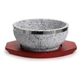 thumbnail image 1 of Dolsot Bibimbap Bowl 32oz, Granite Stone Pot with Wood Base, Korean Dolsot for Rice, Soup, Stew, Bibimbap - Heat Retention & Smoky Flavor, 1 of 7