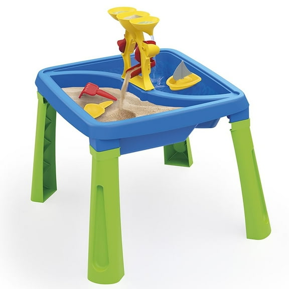 Dolu: 3-In-1 Activity Table: Sand, Water & Creativity - Blue, Green, Yellow - Play Accessories, Sensory Toy, Indoor/Outdoor, Toddlers & Kids Ages 2+