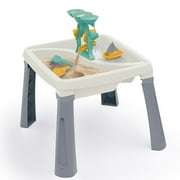 Dolu 3-In-1 Activity Table Sand, Water & Creativity - White, Green, Yellow - Play Accessories, Sensory Toy, Indoor/Outdoor, Toddlers & Kids Ages 2+